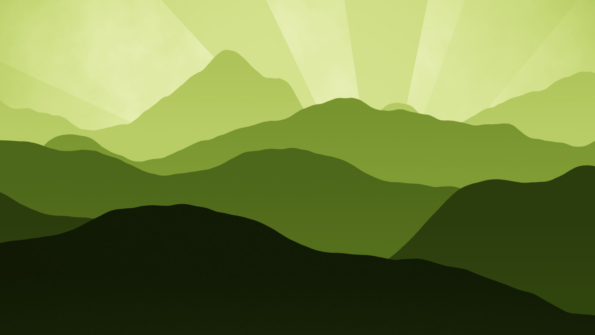 绿色的山矢量风景4k壁纸